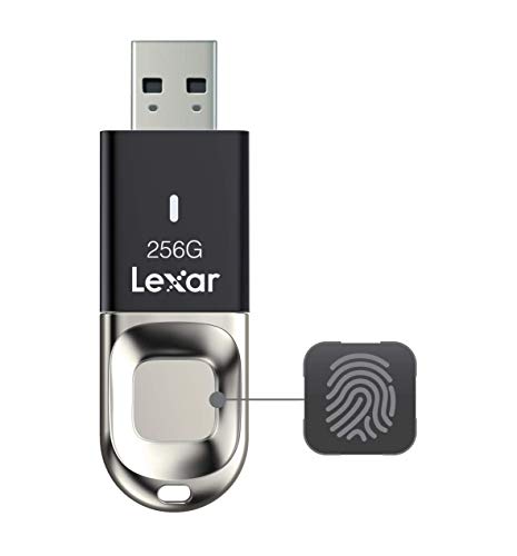 Lexar JumpDrive Fingerprint F35 Chiavetta USB 256 GB, Pen Drive USB 3.0, Fino a 300 MB s in Lettura, Memoria USB Stick per PC, Laptop, Esterna, Foto, Video (non compatibile con Mac OS) (LJDF35256BBK)