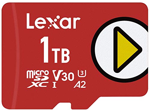 Lexar PLAY Micro SD 1 TB, Scheda microSDXC UHS-I, Lettura Fino a 150MB s, Compatibile con Nintendo Switch, dispositivi di gioco portatili, Smartphone e Tablet (LMSPLAY001T-BNNAG)