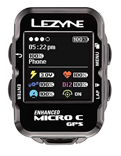 LEZYNE Micro GPS Computer, Unisex, Computer Micro Color GPS Schwarz, Nero, Taglia Unica