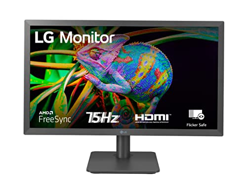 LG 22MP410 Monitor 22  Full HD LED VA, 1920x1080, 5ms, AMD FreeSync 75Hz, VGA, HDMI 1.4 (HDCP 1.4), Flicker Safe, Grigio Antracite