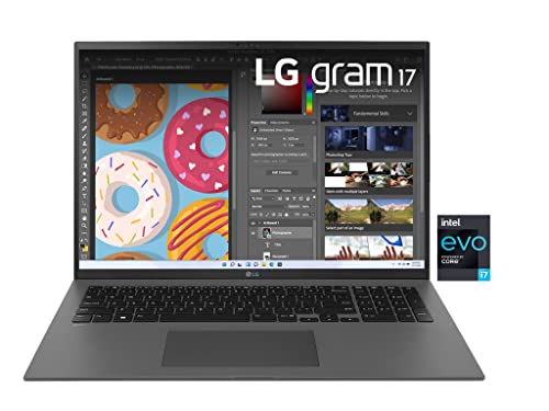 LG Gram 17Z90Q PC, Display Anti-Glare IPS 17  QHD 16:10, 2560x1600, Intel EVO i7-1260P, RAM 16GB DDR5, SSD 512GB, Intel Iris Xe, Batteria 80Wh, Thunderbolt4, Win11 PRO, Tastiera Italiana, Grigio