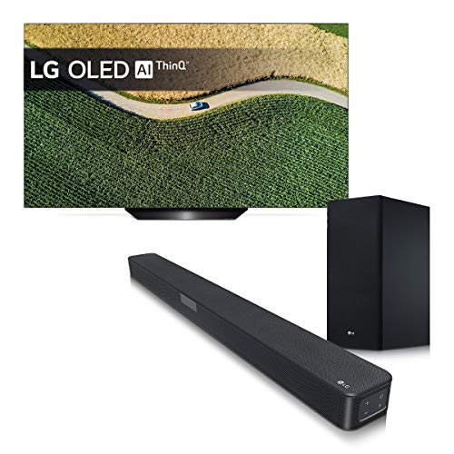 LG TV OLED AI+ Soundbar, OLED65B9PLA + SL5Y, Smart TV 65  , 4K Cinema HDR con Dolby Vision e Dolby Atmos + Soundbar SL5Y Digital Wireless Subwoofer 2.1 ch