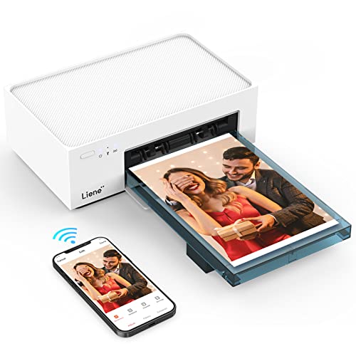 Liene Stampante Fotografica per Smartphone, 10X15 WiFi Stampante a Sublimazione per PC iPhone Android, Cartuccia d inchiostro e 20 Carte Fotografiche incluse, 300DPI Stampante Mobile a Uso Domestico