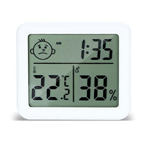 Livired Termometro Ambiente Interno, Mini Igrometro Termometro Digitale, LCD Misuratore Umidità Ambiente, per Ufficio, Casa, Garage,Stanza del Bambino