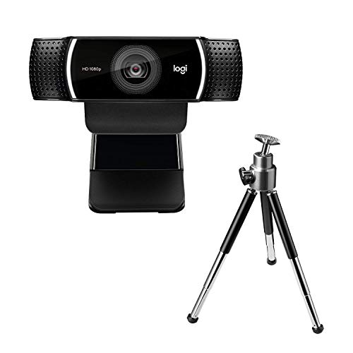 Logitech C922 Pro Stream Webcam, Streaming Veloce HD 1080p 30fps o HD 720p 60fps, Correzione Luce HD, Autofocus, Audio ‎Stereo, Per YouTube, Twitch, XSplit, ‎PC Mac Laptop Macbook Tablet, Nero