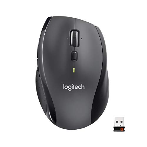 Logitech M705 Marathon Mouse Wireless, Ricevitore USB Unifying 2,4 GHz, 1000 DPI, 5 Pulsanti Programmabili, Durata Batteria di 3 Anni, Compatibile con PC, Mac, Laptop, Chromebook - Nero