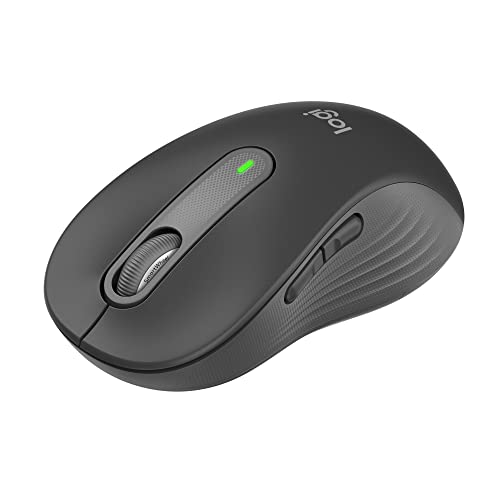 Logitech Signature M650 L Mouse Wireless Full Size, Per Mani Grandi, Clic Silenziosi, Tasti Laterali Personalizzabili, Bluetooth, Compatibilità Multidispositivo, Grigio