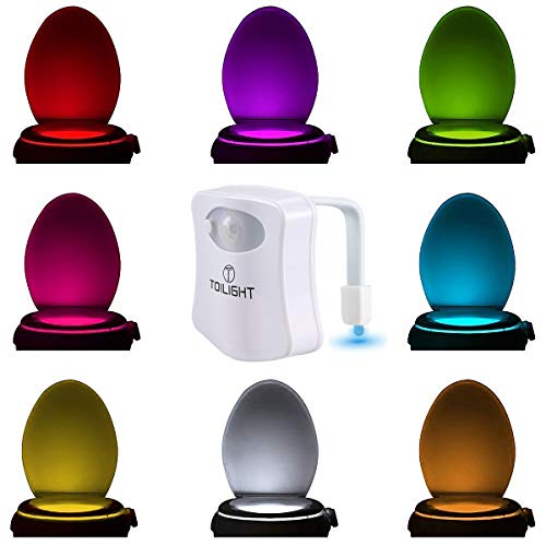 Luce a LED per la Tazza del WC: Simpatica Lampada Attivata da un Sensore di Movimento. Novità nei Gadget Luminosi per il Bagno. Il Regalo Perfetto per Ragazzi Fidanzati Mamma Papà Uomini Nonni Donna