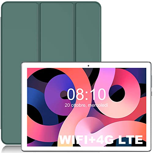 LULUGTI Tablet 10 Pollici Tablet Android 11 con 4G LTE SIM, Octa-Core 1.6 GHz | 4GB + 64GB | Espansione SD da 128 GB | FHD | G+G touch screen |8000mAh | WiFi | Bluetooth | GPS-Grigio