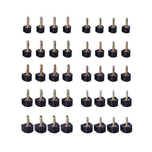 LuLyLu 20 Paia Punte del Tallone Tappi per Scarpe Ricambio di Tacco Alto, 8, 9, 10, 11 e 12 mm, Forma di U, Nero by