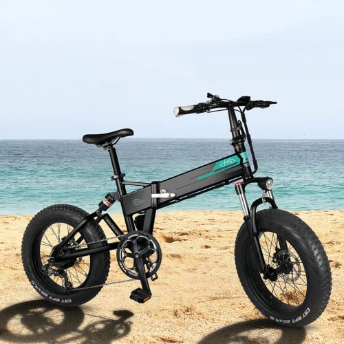 M1 Pro Bici elettrica Pieghevole,7 velocità deragliatore Display 3 modalità Display LCD E-Bike Bicicletta elettrica per Adulti Adolescenti Snow Beach Mountain Bike