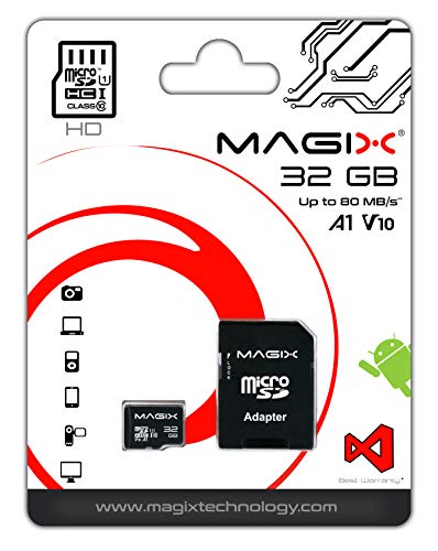 Magix Micro SD Card HD Series Class10 V10 + SD Adapter UP to 80MB s (32GB)