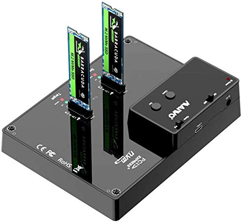 MAIWO 2 bay M.2 NVME Clone Docking station,ssd Case Esterna duplicatore,USB C 10Gbps, supporto B&M-Key SSD. K3015P