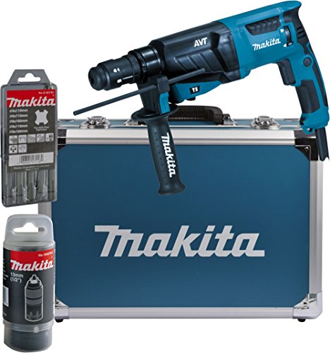 Makita - Martello perforatore HR2631FT13 per SDS-Plus, 26 mm, in valigetta di alluminio, HR2631FT13 800 wattsW, 230 voltsV