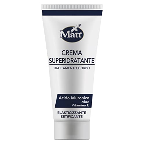 Matt - Crema Superidratante Corpo - Idratante per Pelle Secca con Acido Ialuronico, Aloe e Vitamina E - 200 ml