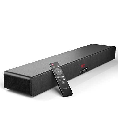MEREDO Soundbar, 150W Soundbar per TV, subwoofer integrato Soundbar 2.1, Sistema surround per home theater, HDMI ARC CEC, Ingresso Ottico, Bluetooth, Aux, USB - 71CM