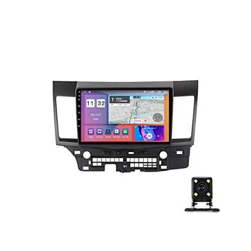 MGYQ Autoradio Stereo Android Navigatore GPS da per Mitsubishi Lancer 2007-2012 MP5 Player Supporto Bluetooth WiFi USB DSP Carplay Controllo del Volante, con Telecamera Posteriore,M700s