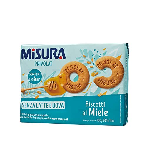 Misura Biscotti al Miele Privolat | Senza Latte e Uova | 3 Confezioni da 400 grammi