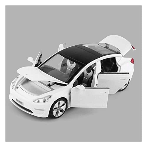 Modellini Auto per Tesla Model X Model 3 Model S 1:32 Modello di Auto in Lega Pressofuso Veicoli Giocattolo per Regali per Bambini Modellini Auto Epoca ( Color : White )