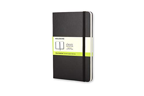 Moleskine Classic Notebook, Taccuino con Pagine Bianche, Copertina Rigida e Chiusura ad Elastico, Formato Pocket 9 x 14 cm, Colore Nero, 192 Pagine