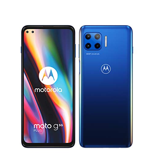 Motorola Moto G 5G Plus - Smartphone 128GB, 6GB RAM, Dual Sim, Blue [Versione Tedesca]