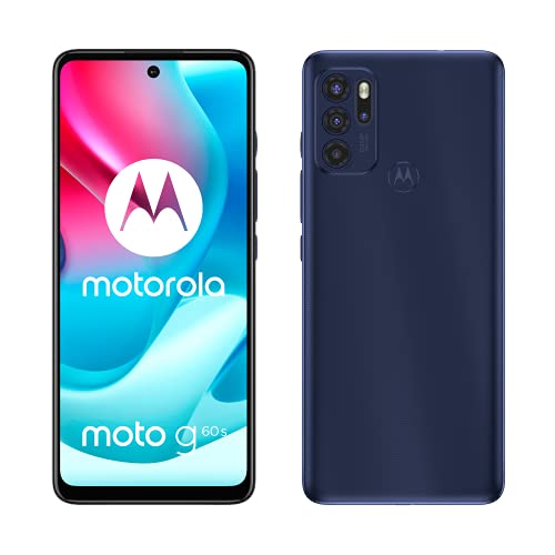 Motorola moto g60s (Quad Camera 64 MP, Display FullHD+ 6.8  120 Hz, batteria 5000 mAH, Dual SIM, 6 128GB, Android 11), Ink Blue, cover inclusa