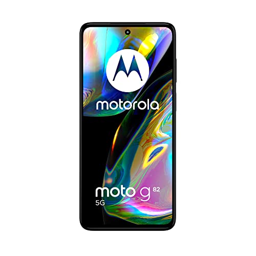 Motorola moto g82 (Tripla fotocamera 50MP, 5G, Display 6.5  OLED FHD+ 120Hz, Qualcomm Snapdragon 695, batteria 5000 mAh, 6 128GB espandibile, Dual SIM, Android 12, Cover Inclusa), Ink Black