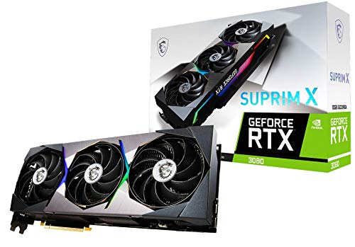 MSI GeForce RTX 3080 SUPRIM X 10G Scheda Video Gaming, TRI FROZR 2S, TORX Fan 4.0, 10GB GDDR6X, 320 bit, PCI Express Gen 4, DP 1.4, HDMI 2.1, Zero Frozr, ideale per 4K, Ray Tracing