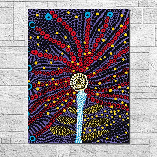 MXIBUN Poster e Stampe Famoso Pittore Abstract Infinity Dots Foto di Arte della Parete Pittura su Tela Regalo Senza Cornice 50 * 70 cm