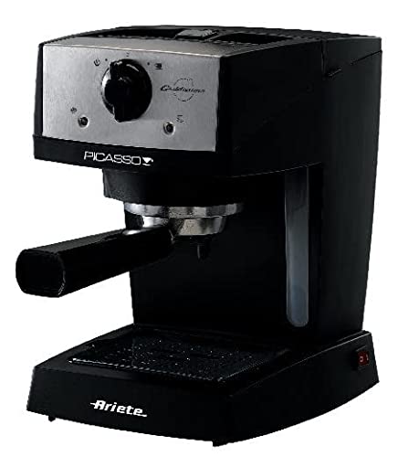Ariete 1366 Picasso Cialdissima, Macchina da caffè espresso, 850 W, 15 bar, Dispositivo Maxi Cappuccino, Capacità Serbatoio 0,9 L, Nero