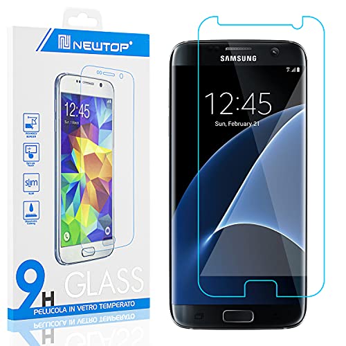 N NEWTOP [1 PEZZO] Pellicola GLASS FILM Compatibile con Samsung Galaxy S7, Fina 0.3mm Durezza 9H Vetro Temperato Proteggi Schermo Display Proteggi Anti Urto Graffio Protezione