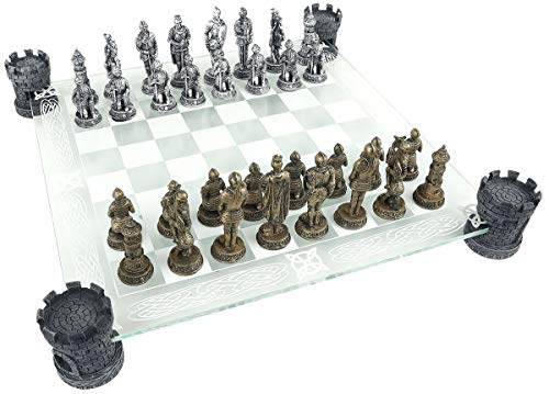 Nemesis Now Medieval Knight Chess Set Unisex Scacchi Standard Vetro