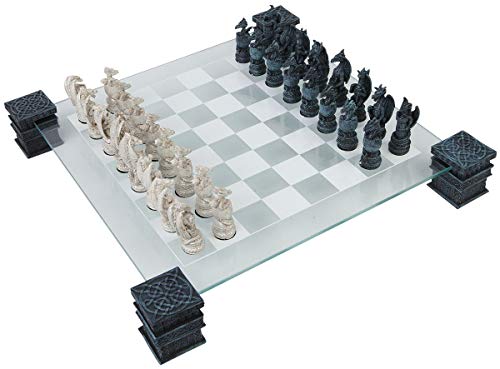 Nemesis Now Set scacchi drago 43cm nero