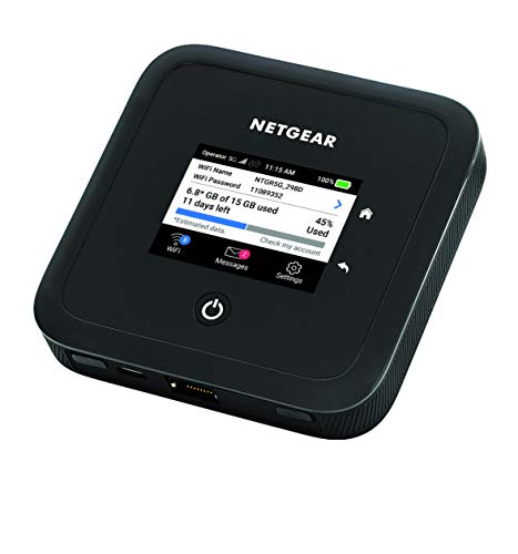 Netgear Router 5G Con Sim Slot Mr5200, 4G Router Wifi Portatile, Nighthawk Modem 5G E Router Wifi 6 Ax1800, Nero