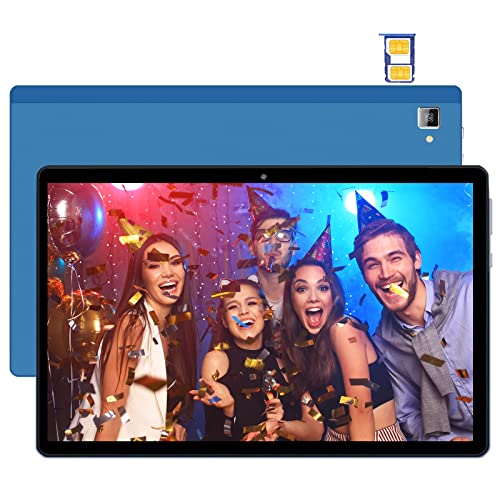 Newmetab Tablet 10 Pollici, 6GB RAM+64GB ROM, Dual 4G VoLTE SIM WIF, Fotocamera 16MP+8MP, Octa-Core, Android 10 (Blu)