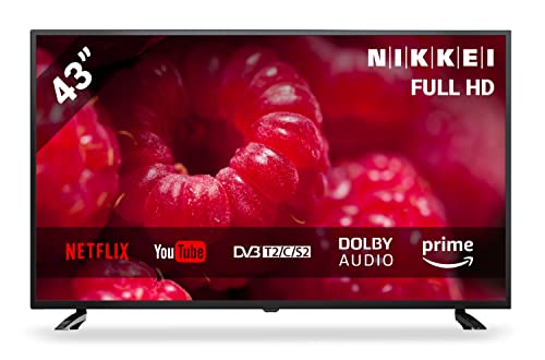 NIKKEI NF4321SMART da 109 cm   43 Pollici - Smart TV, LED, Full HD, Netflix, YouTube, 3x HDMI, 1x USB, Guida Elettronica ai Programmi, Televisore