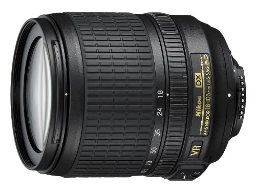 Nikon Obiettivo Nikkor AF-S DX 18-105 mm f 3.5-5.6G ED VR, Nero [Ni...