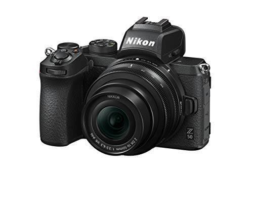 Nikon Z50 + Z DX 16-50 VR + Lexar SD 64 GB Fotocamera Mirrorless, CMOS DX da 20.9 MP, Sistema Hybrid-AF, Mirino Elettronico (EVF), LCD 3.2  Touch, Video 4K, Nero [Nital Card: 4 Anni di Garanzia]