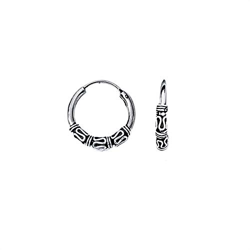 NKlaus coppia di orecchini in argento 925 Creoli celtico gotico piercing all orecchio 16mm 5042