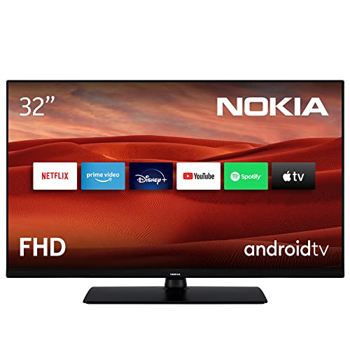 Nokia Smart TV - 32 pollici Full HD Televisore (80 cm) LED Android TV (WiFi, Dolby Audio, HDR10, Assistente vocale, triplo tuner, DVB-C S2 T2)
