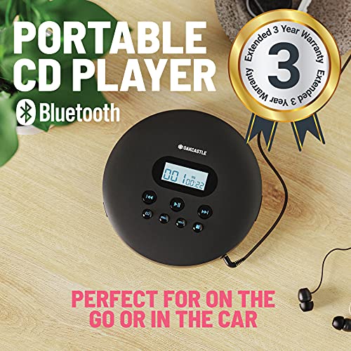 Oakcastle CD100 - Lettore CD portatile con Bluetooth e cavo AUX per...