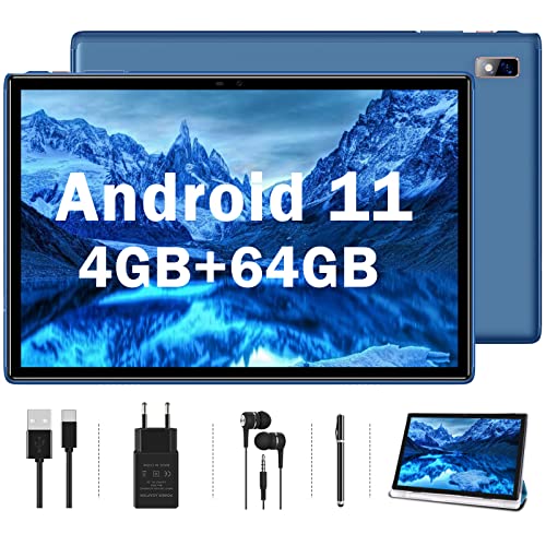 Oangcc Tablet 10 Pollici, Android 11 Tablets con Octa Core Processore, 4GB RAM + 64GB ROM(TF 4-256GB), 8000mAh | FHD Display | Bluetooth | Camera 5+8MP | 2 Anni di Garanzia | WiFi Tablet - Blu