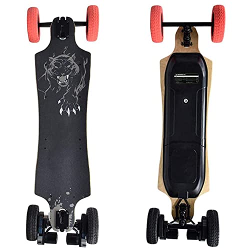 Offroad - Skateboard elettrico con telecomando, 40 Km H velocità superiore, 1200 W doppio motore, longboard con per crociera