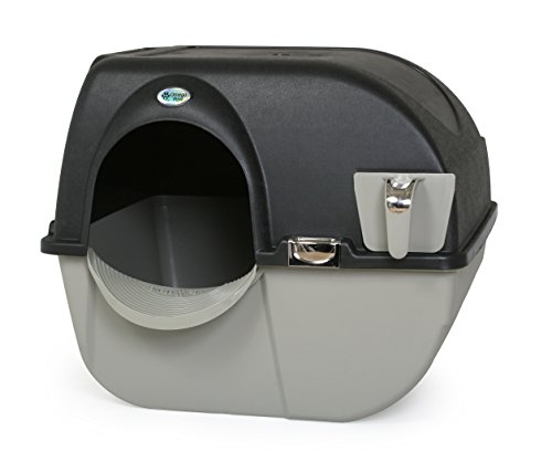 Omega Paw ELITE Roll  N Clean Self Cleaning Litter Box, Patented Grill to Scoop Out Clumped Waste, for Fast & Easy Cleaning - Regular