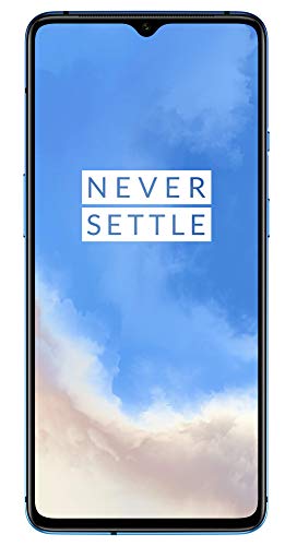 OnePlus 7T Smartphone, 8 GB RAM 128 GB, 6.55”   16,6 cm, Display AMOLED 90Hz, Fotocamera Tripla più Fotocamera frontale, Warp Charge 30T, Blu (Glacier Blue)