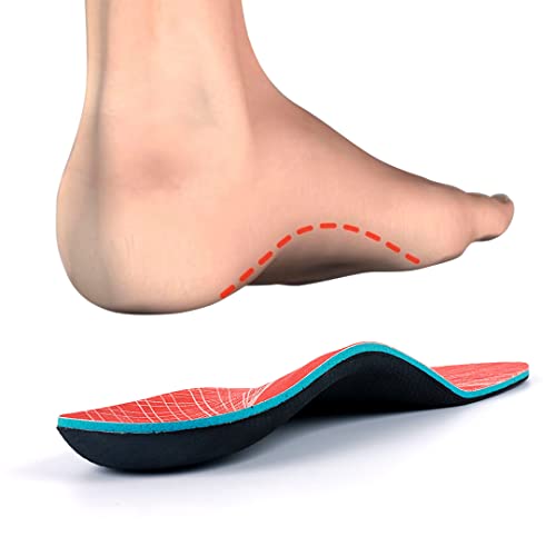 Ortopediche Scarpe Solette-Donna-Uomo-Inserti supporto arco plantari ortopedici Sollievo dolore del piede per Fascite plantare, piedi piatti, sperone calcaneare (44-45 EU (290mm), Orange-V125)