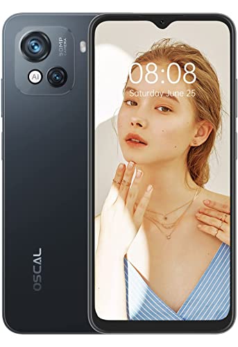 OSCAL C80 Smartphone, Cellulare Offerta Android 12, 8+128GB Telefono con Fotocamera 50MP+8MP, 90Hz Schermo 6.517  HD+, 5180mAh Batteria, 18W Ricarica, Dual SIM 4G, 2.4 5G-WiFi, Impronta Digitale