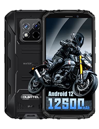 OUKITEL WP18 Pro Rugged Smartphone,12500mAh Batteria 5.93  HD+ Telefono Robusto, Android 12 Octa-core 4GB +64GB (1TB Espandibile),IP68 Antiurto Robusto Cellulare in Offerta, Dual SIM, Face ID OTG GPS