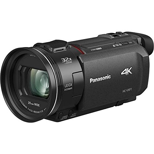Panasonic HC-VXF1EG-K Videocamera Compatta Ultra HD 4K, Funzioni professionali, Grandangolo 25 mm, Zoom Ottico 24x, Wi-Fi, Nero