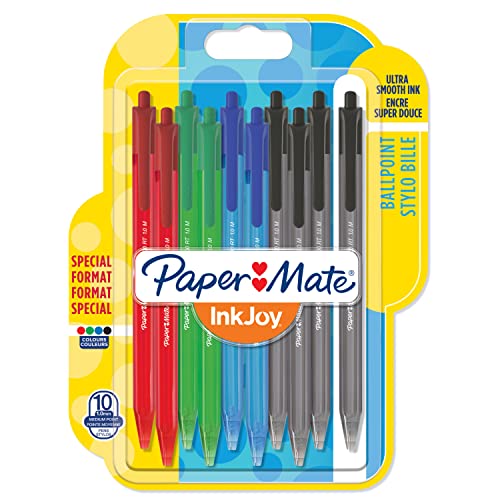 Papermate InkJoy 100 Penna a Sfera a Scatto, Punta Media da 1.0 mm,...